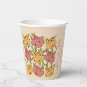 Cheetah Bridal Shower Jungle Plants    Paper Cups