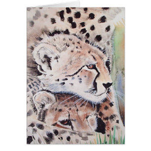 Cheetah Card by Molly Harrison ~ Blank