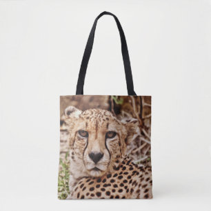 Cheetah Cat Medium Big Tote Bag