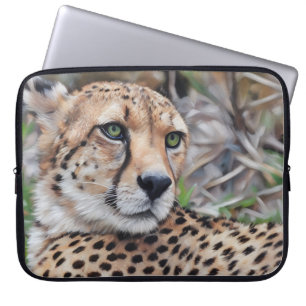 Cheetah Cat Nature Laptop Sleeve Cover