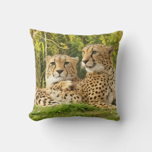 Cheetah Companions – Resting in the Wild Cushion