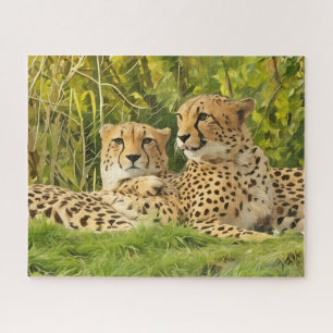 Cheetah Companions – Resting in the Wild Jigsaw Puzzle