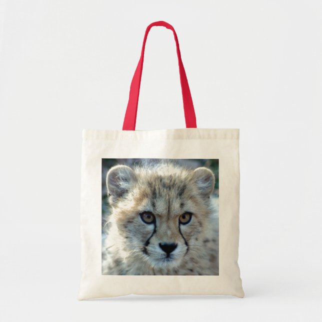 cheetah-cub10x10 tote bag (Front)