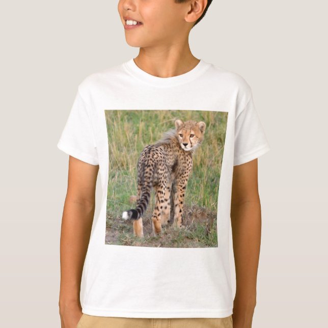 Cheetah Cub Looking Your Way. T-Shirt (Front)
