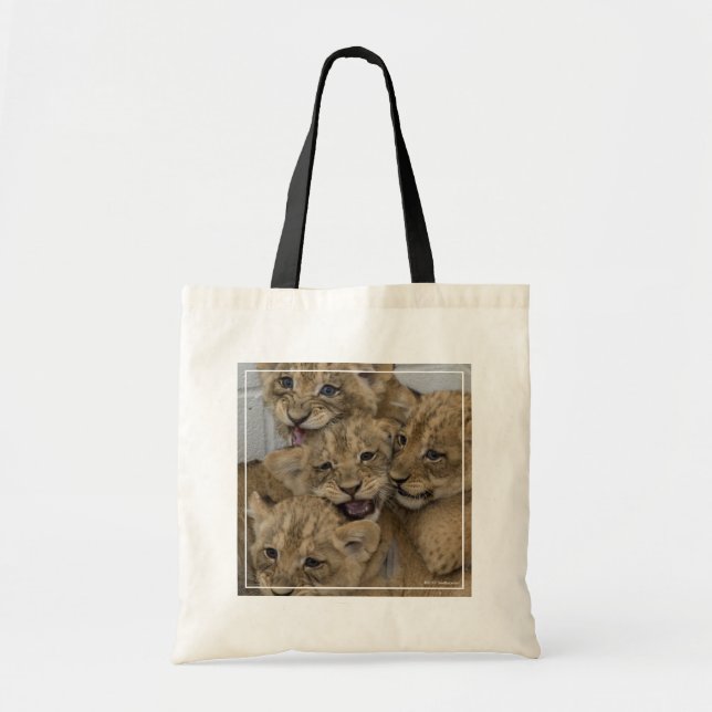 Cheetah Cubs Playing Tote Bag (Front)