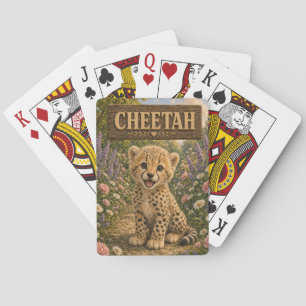 Cheetah Cute Baby Storybook Nursery Animal Playing Cards