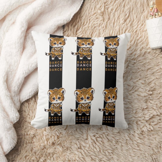 Cheetah Dancing Print Cushion (Blanket)
