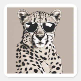 Cheetah Diva  Square Sticker