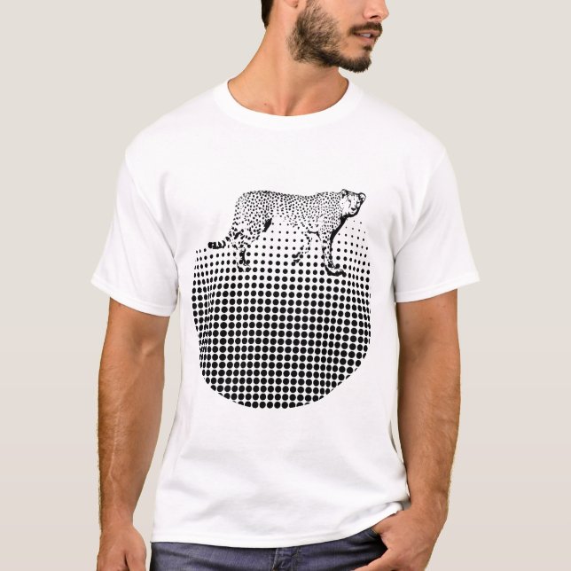 Cheetah Dot Abstract Design T-Shirt (Front)