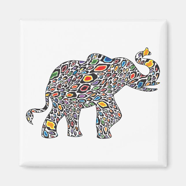Cheetah-Elephant- Magnet (Front)