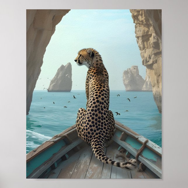 CHEETAH Enjoying Open Sea 🌊 Poster (Front)