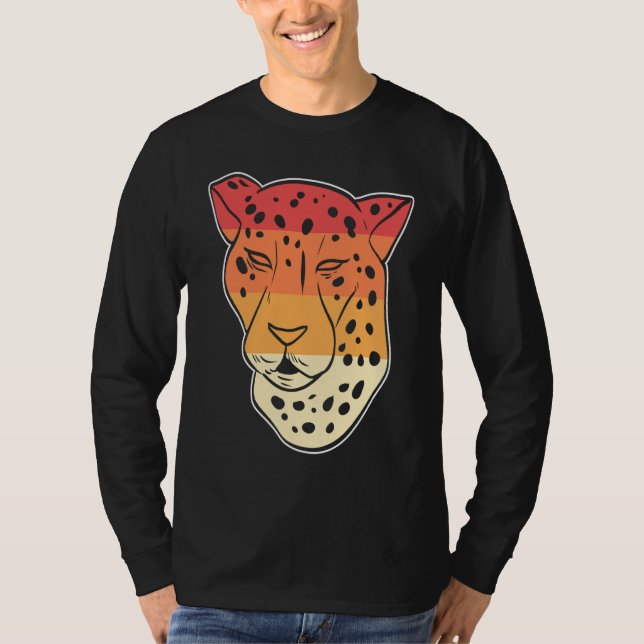 Cheetah Face Animal keepers T-Shirt (Front)