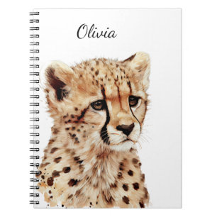 Cheetah Face Personalised Notebook