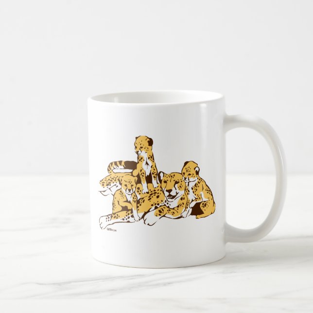 Cheetah Family Coffee Mug (Right)