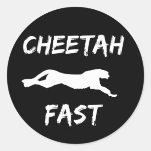 Cheetah Fast Funny Running Stickers