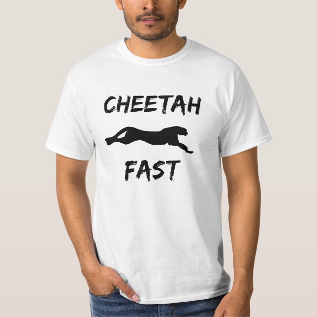Cheetah Fast Funny Running T-Shirt (Front)