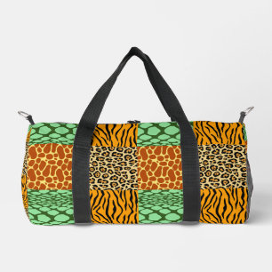 Cheetah, Giraffe, Tiger, and Snake Duffle Bag