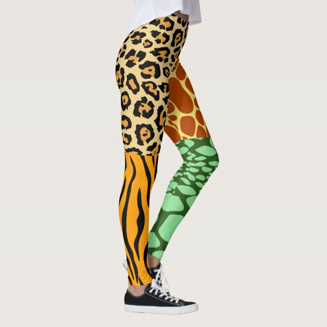 Cheetah, Giraffe, Tiger, and Snake Leggings (Right)