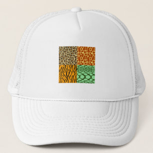 Cheetah, Giraffe, Tiger, and Snake Trucker Hat