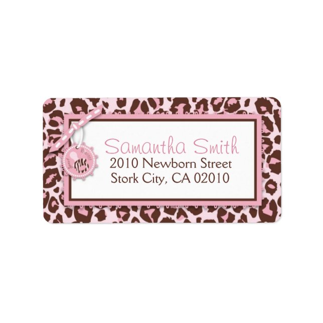 Cheetah Girl Address Label C (Front)