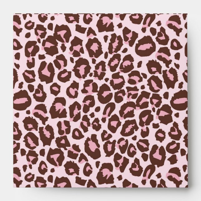 Cheetah Girl Envelope Square Pink (Front)