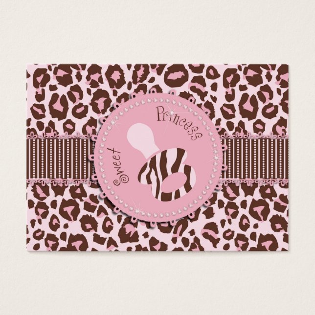 Cheetah Girl Gift Tag Pink B (Front)