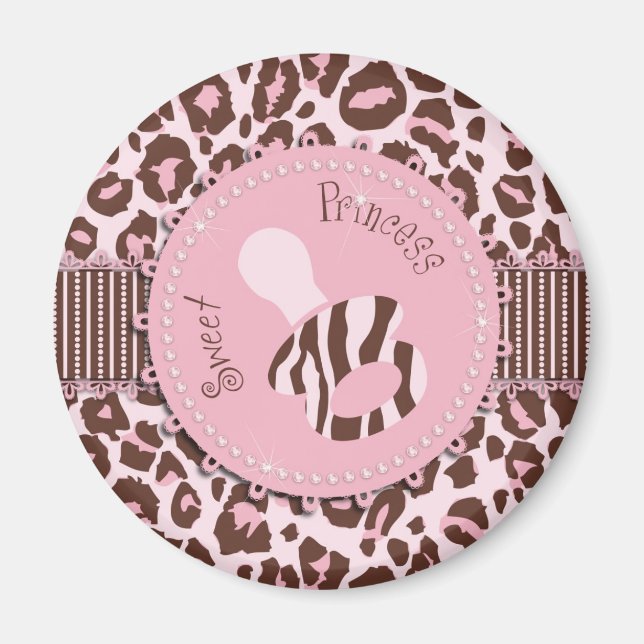 Cheetah Girl Magnet Pink B (Front)