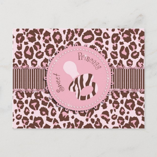 Cheetah Girl Postcard Pink B (Front)