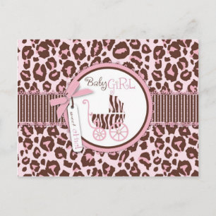 Cheetah Girl Postcard Pink D