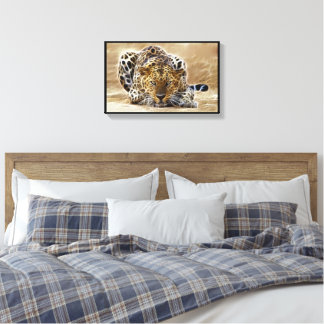 cheetah Glowing  Wrapped Canvas Print