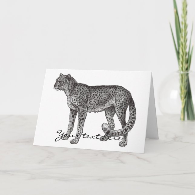 Cheetah Greeting Card (Front)