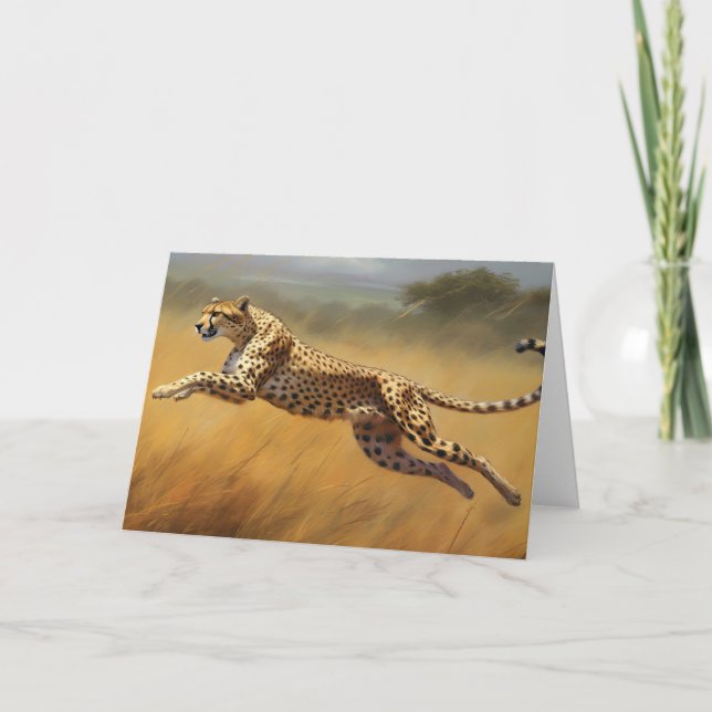 Cheetah Greeting Card (Front)