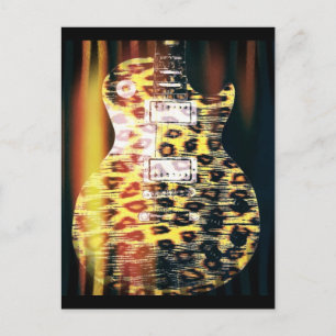 Cheetah Guitar Postcard