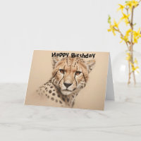 Cheetah head drawing birthday