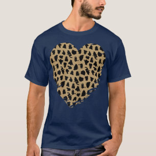 Cheetah Heart Leopard Print  T-Shirt