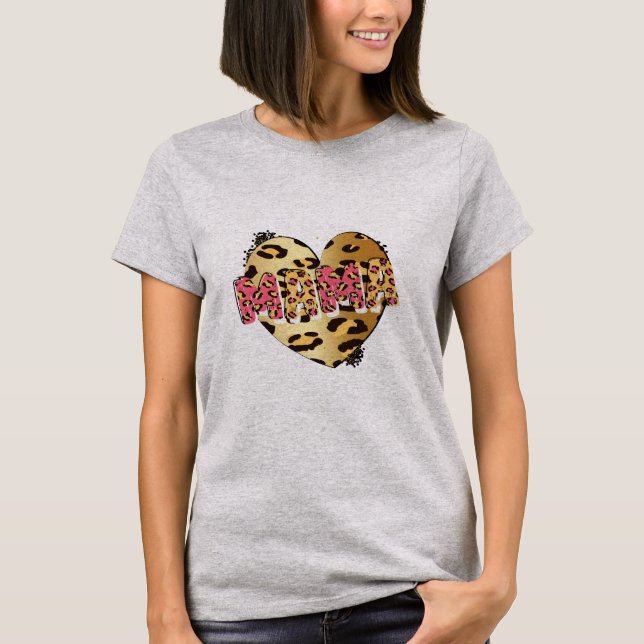 Cheetah Heart Mama T-Shirt (Front)