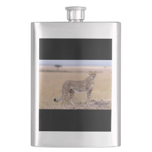 Cheetah Hip Flask