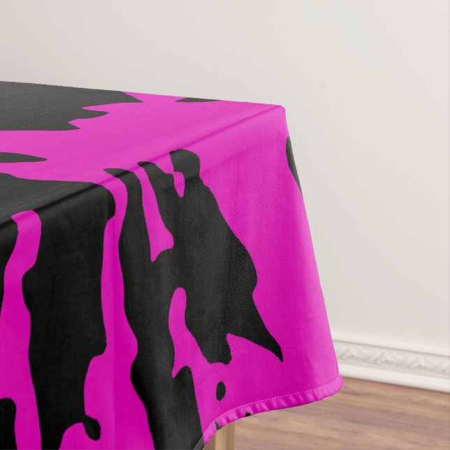 Cheetah Hot Pink Tablecloth (In Situ)