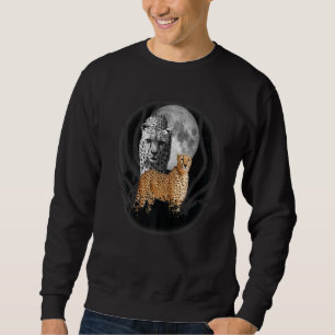 Cheetah Illustration Moon Cheetah   1 Sweatshirt