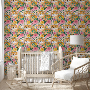 Cheetah in Lisianthus: The Elegant Blooms of Grace Wallpaper