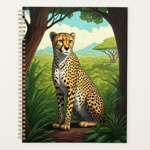 Cheetah in Lush Forest Planner
