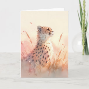 Cheetah in the Breeze of Nature Card