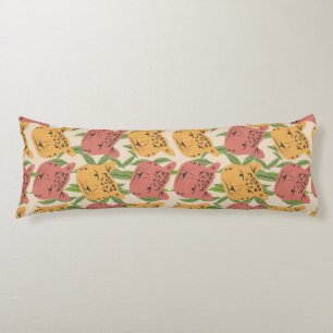 Cheetah Jungle Plants  Greenery Coral Green    Body Cushion