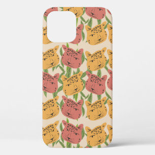 Cheetah Jungle Plants Greenery Coral Green iPhone 12 Pro Case