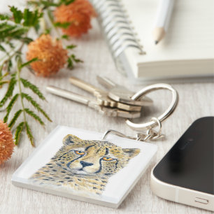Cheetah Key Ring