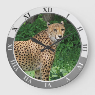 Cheetah Large Clock