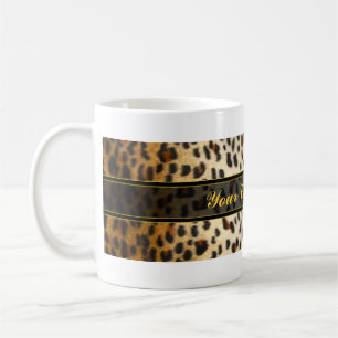 Cheetah Leopard Faux Animal Print Coffee Mug