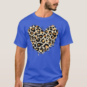 Cheetah Leopard Heart girls animal Print T-Shirt