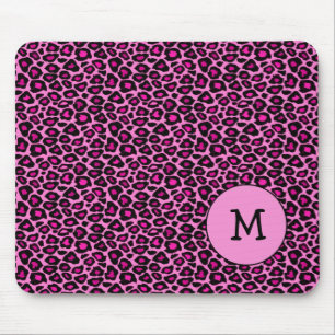 Cheetah / Leopard Hot Pink Mouse Pad
