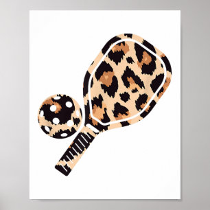 Cheetah Leopard Pickleball Paddleball Sports Mum D Poster